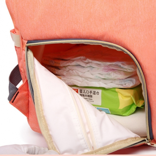 Сумка-рюкзак для мам с креплением и USB розовая no name 37697943 5
