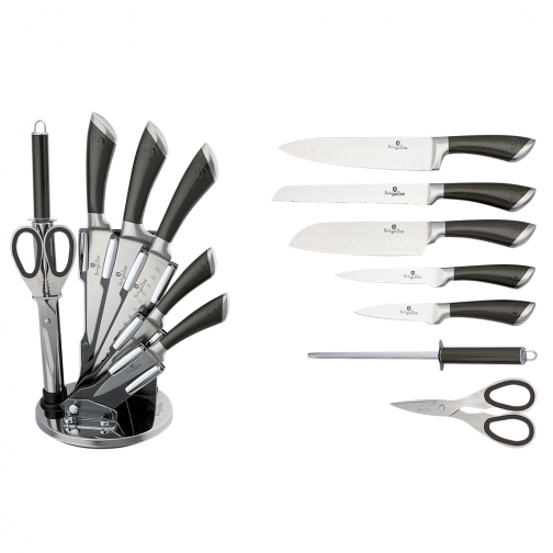 Набор ножей на подставке 8 предметов Carbon Metallic Line 37652268