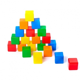 Набор разноцветных кубиков, 20 шт. Счастливое детство