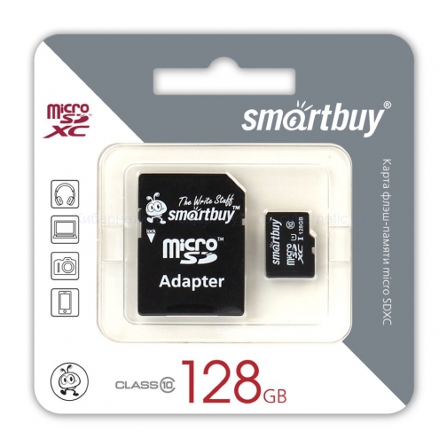 128GB SmartBuy microSDXC Class 10 + SD adapter 1931211