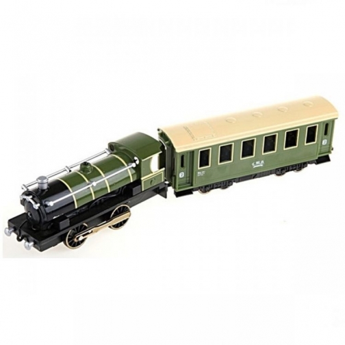 Игрушечный локомотив с вагоном Roadsterz (звук), зеленый, 1:55 HTI 37711354 1