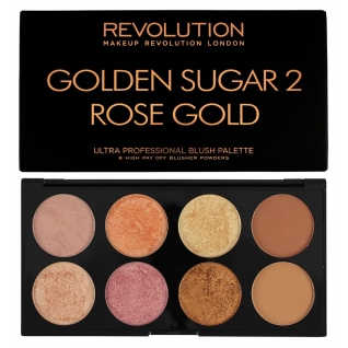 MAKEUP REVOLUTION - Палетка румян Ultra Blush Palette - Golden Sugar 2 Rose Gold