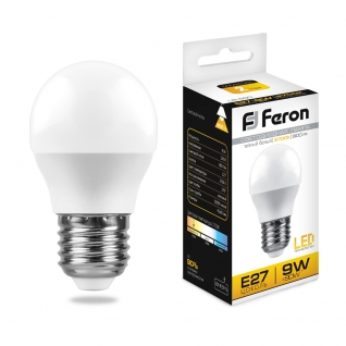 Светодиодная лампа Feron LB-550 (9W) 230V E27 2700K G45