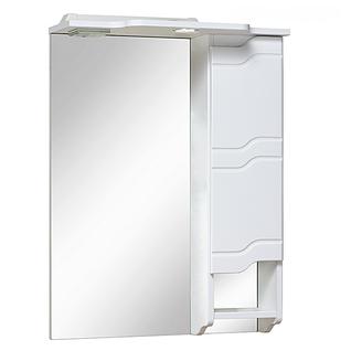Шкаф зеркальный для ванной Runo Стиль 75 Белый Правый