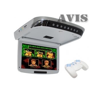 Потолочный автомобильный монитор 10.2" со встроенным DVD плеером AVIS AVS1029T (Серый)