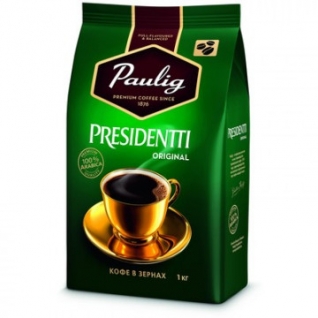 Кофе Paulig Presidentti Original в зернах 1 кг.