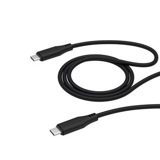 USB дата-кабель Deppa ALUM USB Type-C - USB Type-C 5A, 100W алюминий/ нейлон D-72284 (1.2м) Черный