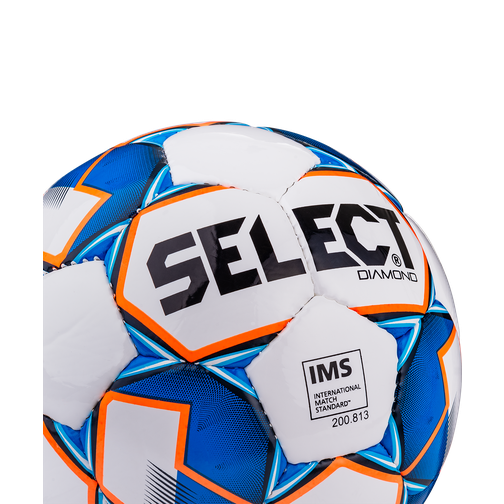 Мяч футбольный Select Diamond Ims №5, белый/синий/оранжевый (5) 42221021 5