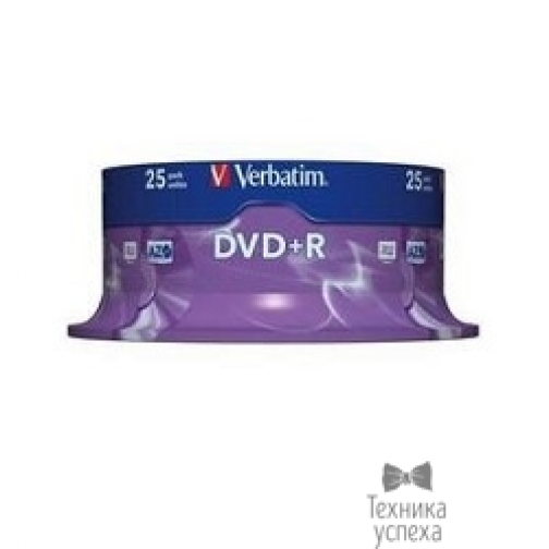 Verbatim Verbatim Диски DVD+R 4.7Gb 16х, 25 шт, Cake Box (43500) 7247485
