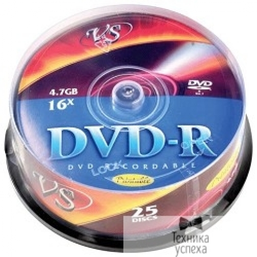 Vs Диски VS DVD-R 4,7 GB 16x CB/25 Ink Print (VSDVDRIPCB2501) 6873100