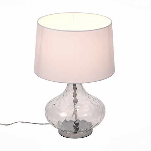 Настольная лампа St Luce Хром, Прозрачный/Белый E27 1*60W 37397103 1