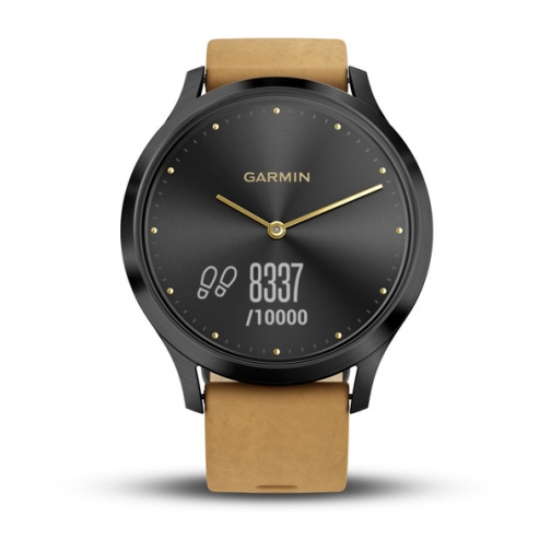 Смарт-часы Garmin vivomove HR, Premium, Onyx Black with Tan Suede 37532864 4