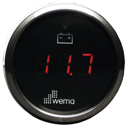 Wema Вольтметр цифровой с красным ЖК-экраном Wema IEVR-BS-8-32 8 - 32 В 52 мм 1201420