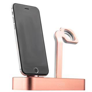 Док-станция COTEetCI Base5 Dock для Apple Watch & iPhone X/ 8 Plus/ 8/ SE 2in1 stand CS2095-MRG Pink-gold - Розовое золото