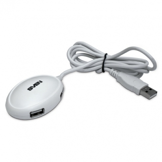 Разветвитель USB 2.0 Sven HB-401, 4 порта, белый