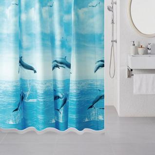 Штора для ванной комнаты Milardo Dolphins, 180*180 см (519V180M11)