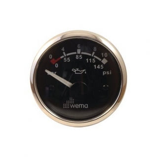 Wema Индикатор давления масла чёрный/серебряный Wema IORP-BS-0-10 12/24 В 0 - 10 бар