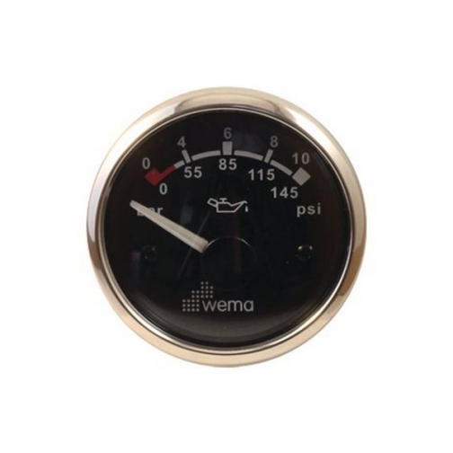 Wema Индикатор давления масла чёрный/серебряный Wema IORP-BS-0-10 12/24 В 0 - 10 бар 1201366