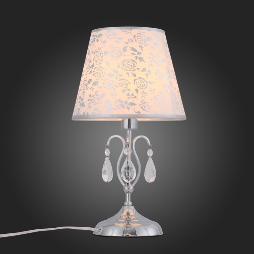 Настольная лампа St Luce Хром, Прозрачный/Белый, Хром E14 1*40W 37396177 4