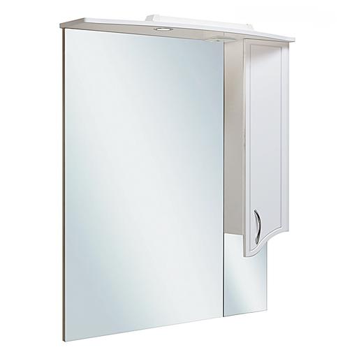 Шкаф зеркальный для ванной Runo Севилья 75 Белый Правый 38114499