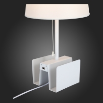 Настольная лампа c USB St Luce Белый/Белый E14 1*40W