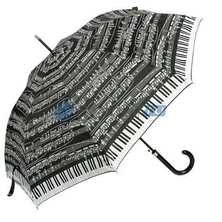 Зонт-трость "Фортепиано", черный/белый