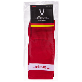 Гетры футбольные Jögel Ja-003, красный/белый размер 32-34