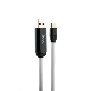 USB дата-кабель Hoco U29 LED displayed timing USB Type-C (1.2 м) Белый