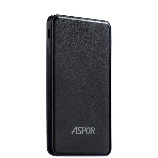 Аккумулятор внешний универсальный Aspor (A371) 4000 mAh (5V-USB 1.0A+microUSB 1.0A) черный 42534654