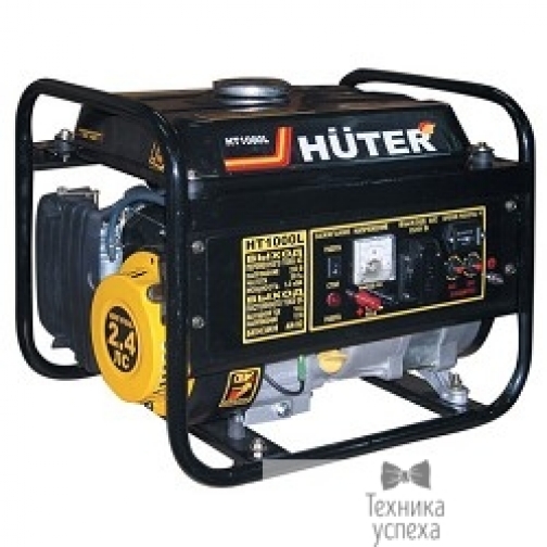 Huter Huter HT1000L 64/1/2 Электрогенератор четырехтактный, 1000Вт, 220В/50Гц, 75Дб, принудительное охлаждение, бак 4,8л, расход бензина 450 г/кВтч,460х365х395, 23,5 кг 4606059015031 5797218