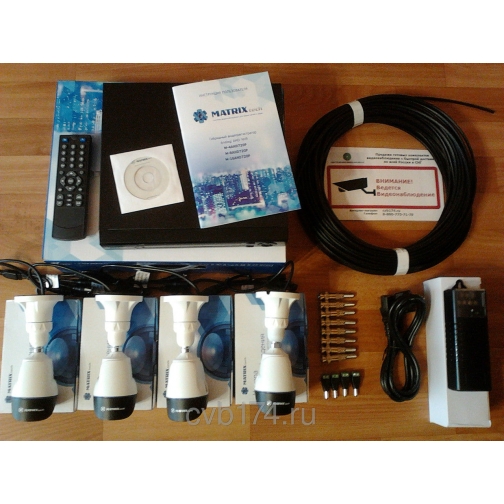 Готовый комплект из 8 уличных камер (качество 720P/1 МегаПиксель) MT-AHD720PC8 1979937 1