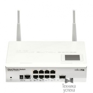 Mikrotik MikroTik CRS109-8G-1S-2HnD-IN Коммутатор Cloud Router Switch 8x Gigabit Smart Switch, 1x SFP cage, LCD, 1000mW 802.11b/g/n Dual Chain wireless, 600MHz CPU, 128MB RAM