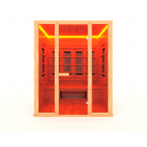 Инфракрасная сауна 3 - местная со стеклянной дверью и двумя стеклянными вставками