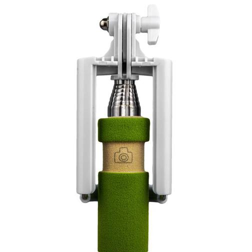 Монопод для селфи с кнопкой спуска Selfi MINI Monopod audio cable (0.48 м) зеленый Прочие 42452954