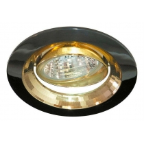 Встраиваемый светильник Feron 2009DL MR16 черный металлик-золото