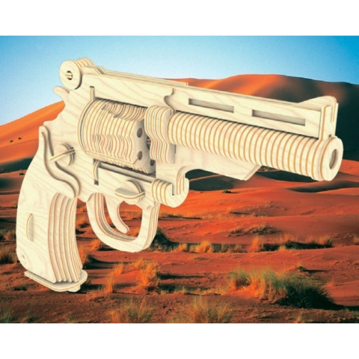 Сборная деревянная модель револьвера 