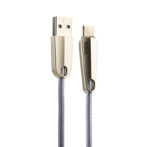 USB дата-кабель Hoco U35 Space shuttle smart power off Type-C (1.2 м) Silver 42532540