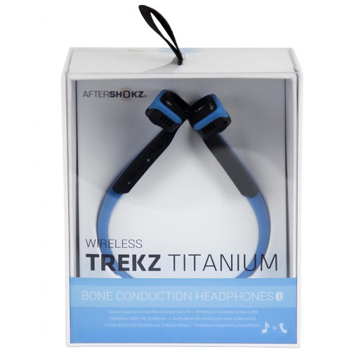 Беспроводные наушники с костной проводимостью звука AfterShokz Trekz Titanium голубые AfterShokz 9061286 7