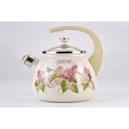 Чайник эмалированный 2,5 л со свистком Lilac 37660857