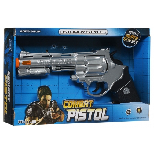 Электромеханический пистолет Combat Pistol (свет, звук), 24 см Junfa Toys 37712418 1