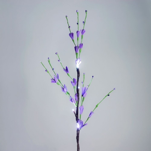 Светодиодная ветка Feron LD209B фиолетовый цветок, 62 см. 8692012