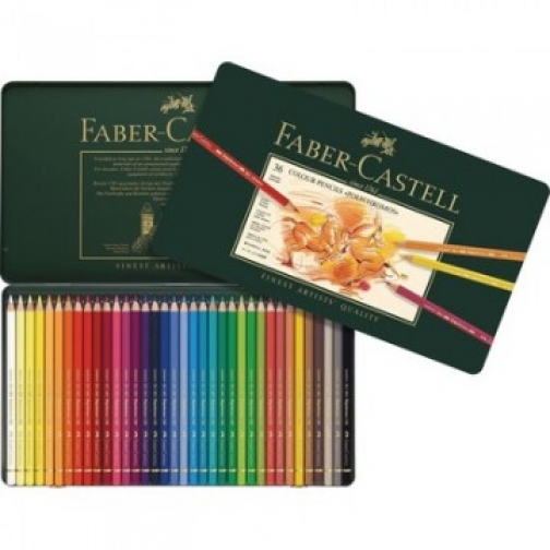 Карандаши цветные 36цв Faber-Castell Polychromos мет короб 110036 37856029