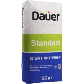 ДАУЭР Стандарт клей плиточный (25кг) / DAUER Standard клей для плитки и керамогранита (25кг) Дауэр