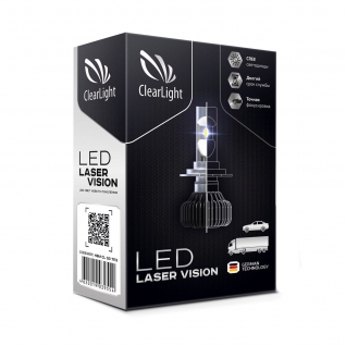 Лампа LED Clearlight Laser Vision H8/H9/H11 4300 lm 24W с обманкой 2 шт. CLLVLEDH11 canbus