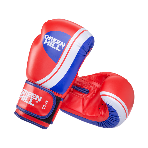 Перчатки боксерские Green Hill Knockout Bgk-2266, 8oz, к/з, красный 42300547