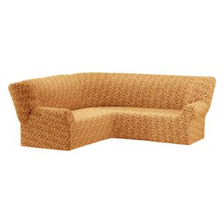 Чехол для углового дивана ПМ: Ми Текстиль Чехол на угловой диван жаккард без юбки