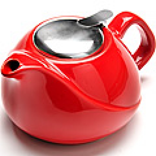 23057-5 Заварочный чайник керамика 750мл КРАСНЫЙ LR (х24) Loraine 37908222