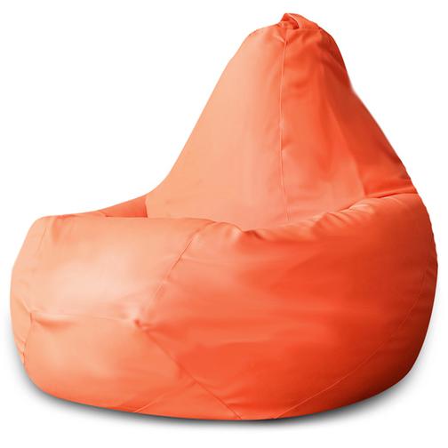 Кресло Мешок Груша Оранжевая ЭкоКожа (L, Классический) DreamBag 42513011