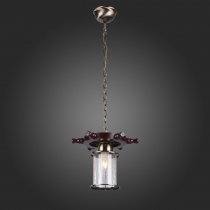 Светильник подвесной St Luce Бронза, коричневый/Прозрачный с эфектом трещин E27 1*40W