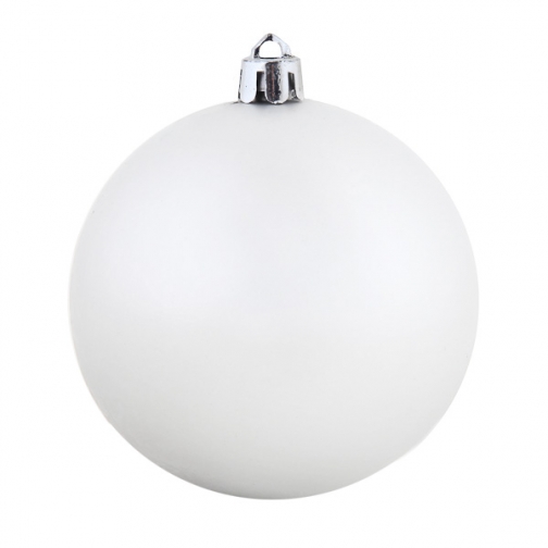 Елочный блестящий шар, белый, 15 см Snowmen 37723126